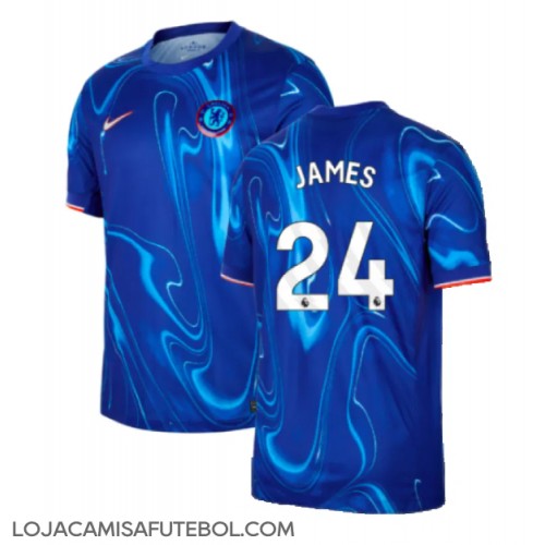 Camisa de Futebol Chelsea Reece James #24 Equipamento Principal 2024-25 Manga Curta